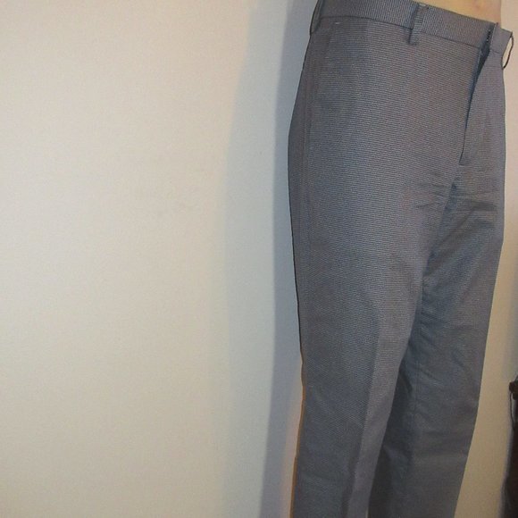 Banana Republic Men Dress Grey Black  Pattern Cotton   Pants Slim Fit  32x30 - Picture 3 of 14